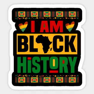 I Am Black History Sticker